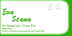eva stana business card